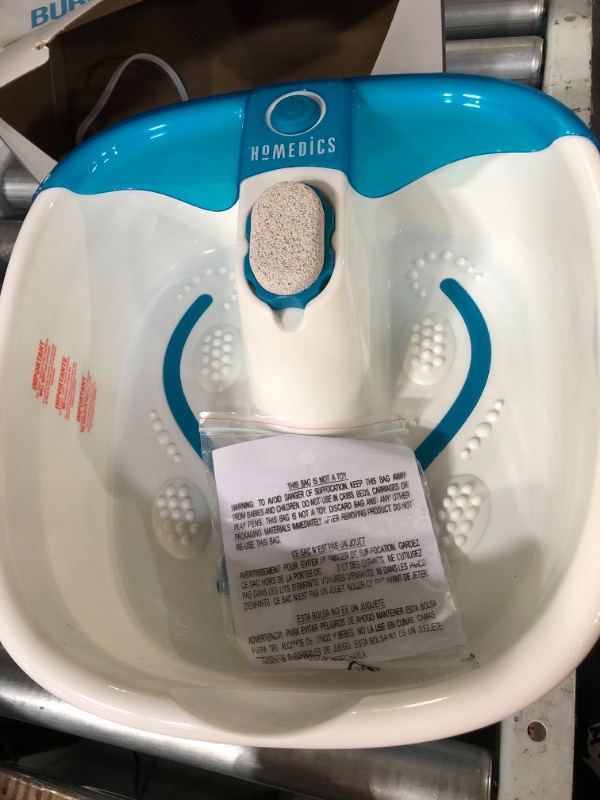 Photo 2 of HoMedics Bubble Mate Foot Spa, Toe Touch Controlled Foot Bath with Invigorating Bubbles and Splash Proof