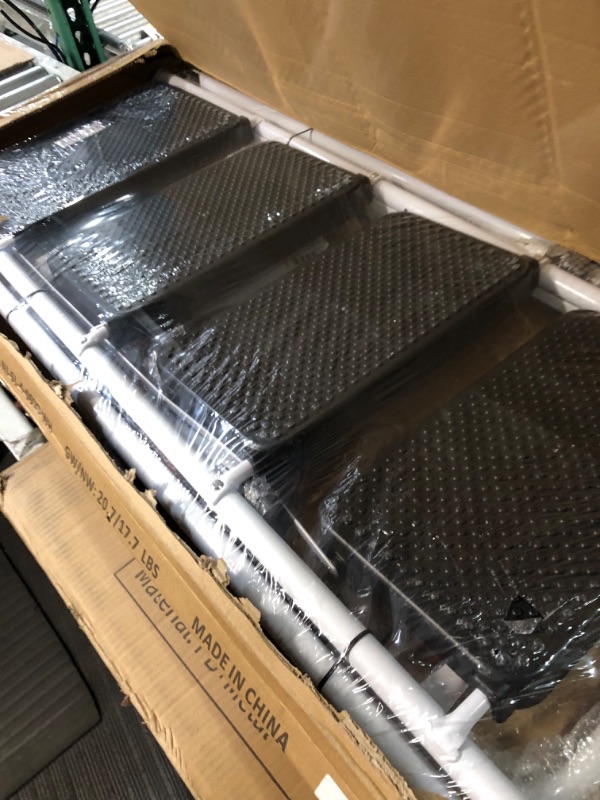 Photo 1 of HBTower 4 Step Ladder with Handrails, 330 lbs Folding Step Stool 