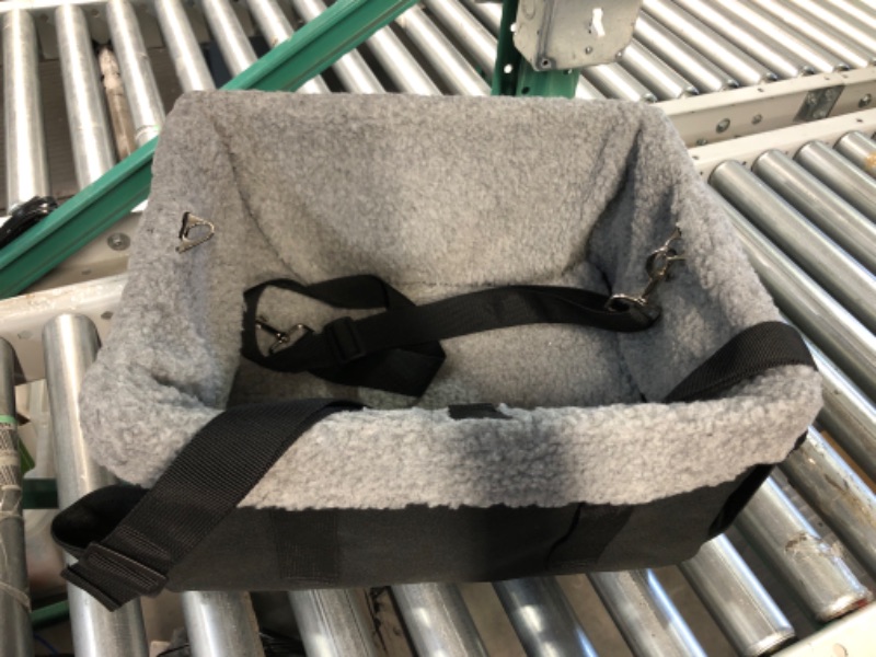 Photo 1 of NOVOLAB Puppy Car Seat Upgrade Deluxe Portable Pet Dog Booster Car Seat with Clip-On Safety Leash,Perfect for Small Pets up to 26lbs Black with Grey Liner