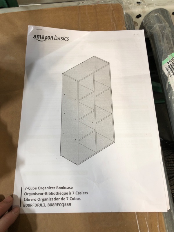 Photo 2 of 
Amazon Basics 7 Cube Organizer Bookcase, Espresso, 9.3 x 19.5 x 41.7 in