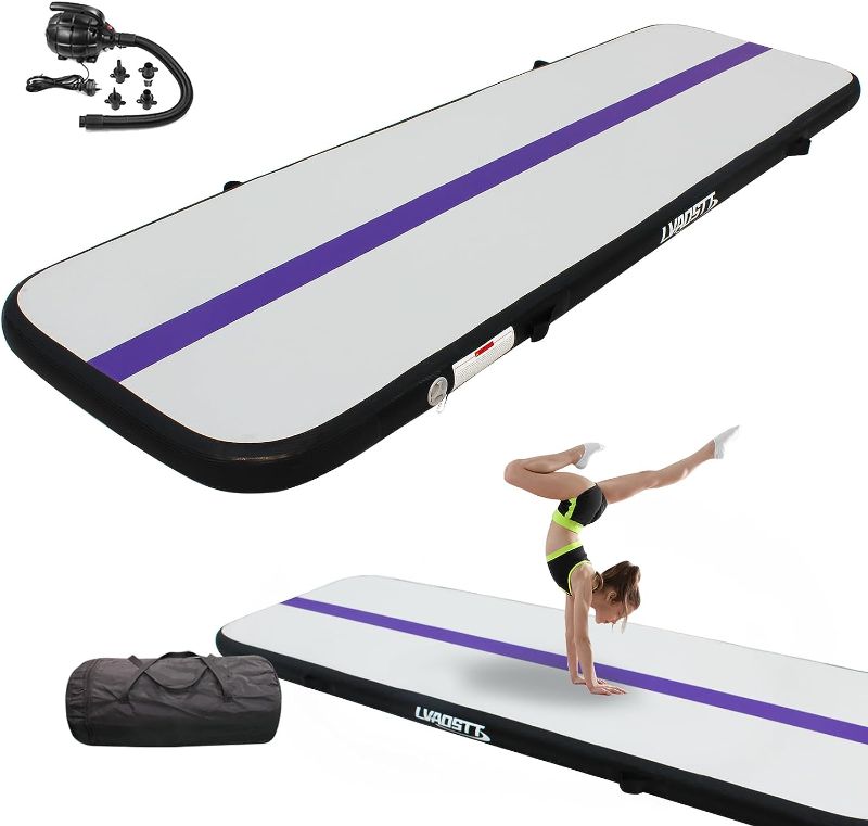 Photo 1 of 
Gymnastics Mat Air Tumbling Mat 13ft/16ft/20ft Tumble Track, Inflatable Training Mat 4/8 inch Thickness Gymnastics Air Floor 