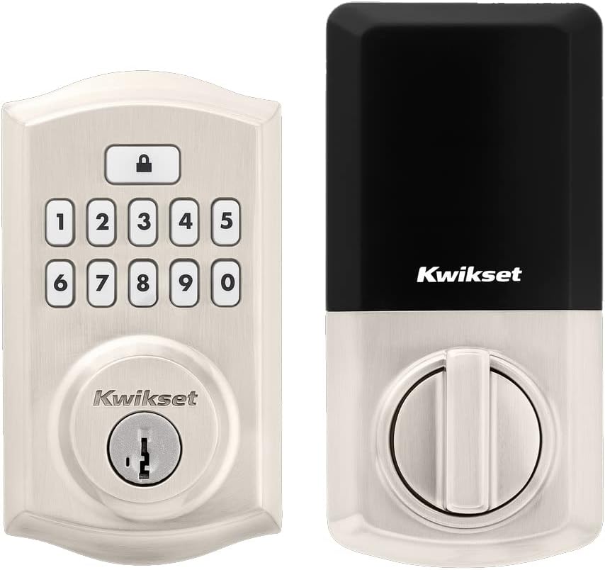 Photo 1 of 
Kwikset SmartCode 260 Keyless Electronic Keypad Deadbolt, Microban Protected Keypad, Auto Door Lock, SmartKey Re-Key Security, Satin Nickel