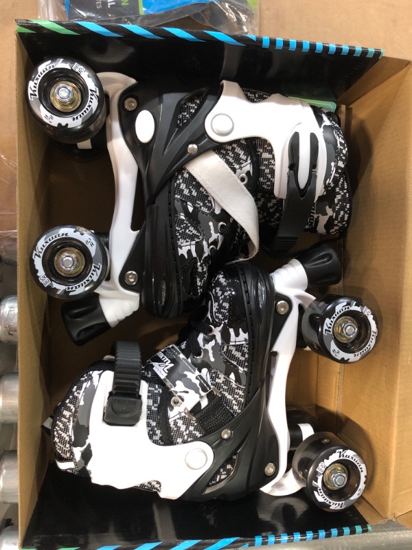 Photo 3 of Kuxuan Skates Boys and Girls Camo Adjustable Roller Skates 10c - 13c