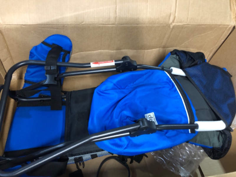 Photo 2 of ***DAMAGED - SEE NOTES***
ClevrPlus Cross Country Baby Backpack Hiking Child Carrier Toddler Blue