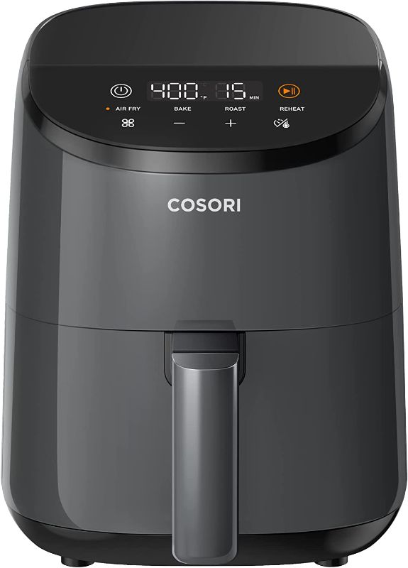 Photo 1 of **SEE NOTES**
COSORI Small Air Fryer Oven 2.1 Qt, 4-in-1 Mini Airfryer, Bake, Roast, Reheat, Space-saving & Low-noise, Nonstick and Dishwasher Safe Basket, 30 In-App Recipes, Sticker with 6 Reference Guides, Gray