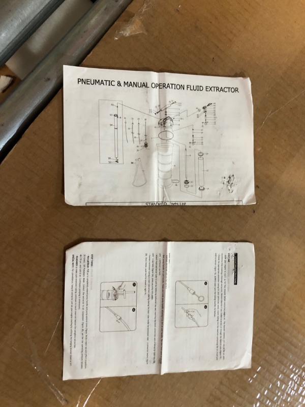 Photo 3 of ***DAMAGED - SEE PHOTOS*** FOUR UNCLES Oil Changer Vacuum Fluid Extractor Pneumatic/Manual 6.5 Liter