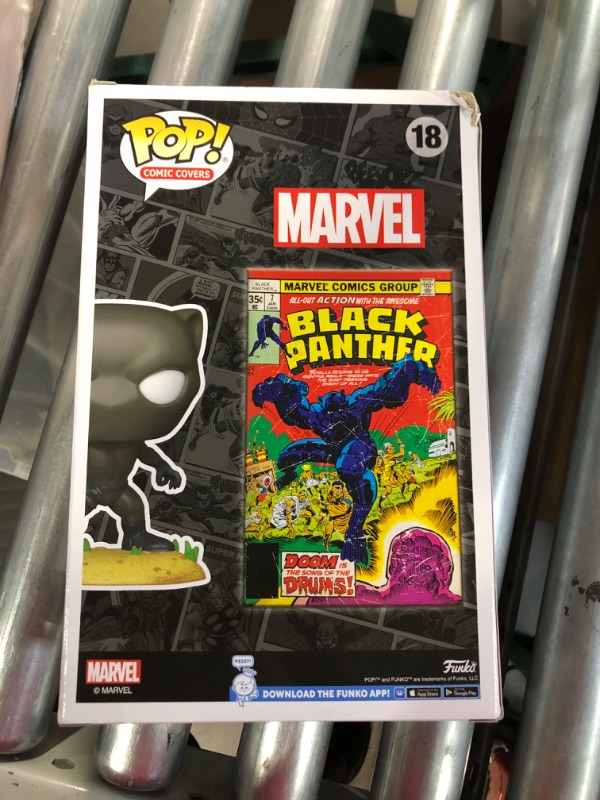 Photo 3 of ***DAMAGED - SEE PHOTOS*** Funko Pop! Comic Cover: Marvel - Black Panther OS