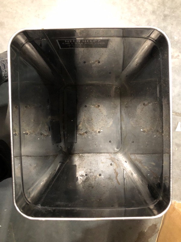 Photo 3 of ***HEAVILY USED - SEE PHOTOS*** iTouchless 13 Gallon Automatic Trash Can with Odor-Absorbing Filter and Lid Lock Stainless Steel