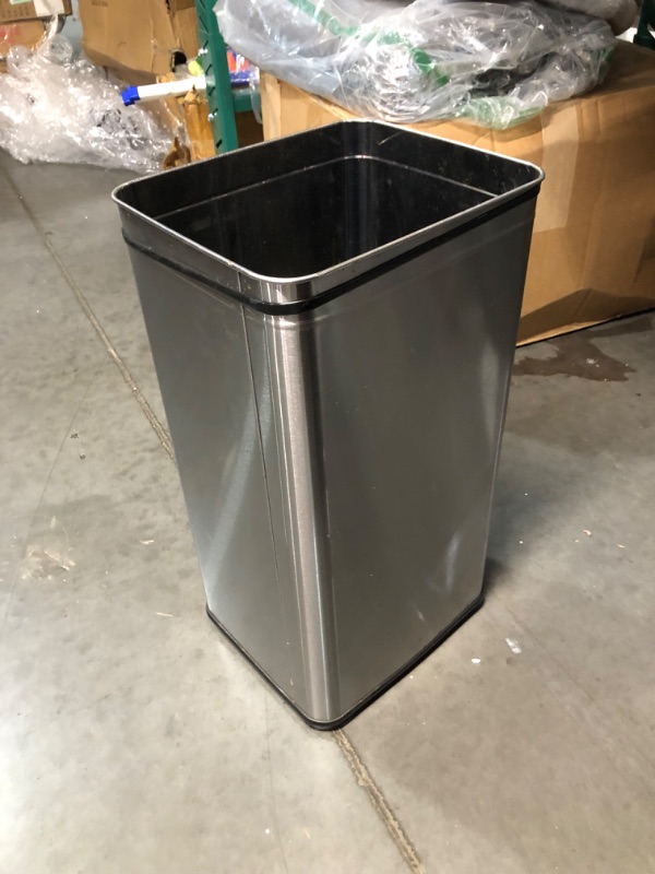 Photo 4 of ***HEAVILY USED - SEE PHOTOS*** iTouchless 13 Gallon Automatic Trash Can with Odor-Absorbing Filter and Lid Lock Stainless Steel