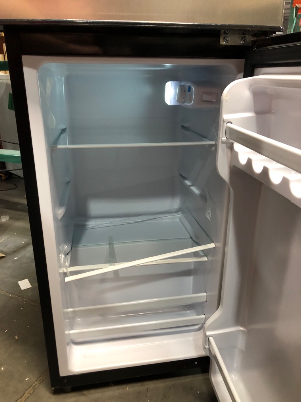 Photo 6 of ***MINOR DENTS - SEE PHOTOS*** Anukis Compact Refrigerator4.0 Cu Ft 2 Door Mini Fridge with Freezer Silver