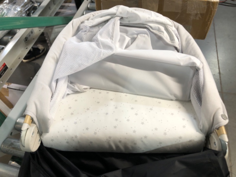 Photo 3 of *GENTLY USED* ANGELBLISS 3 in 1 Rocking Bassinet & Baby Bassinet Bedside Crib, One-Second Convert Travel Portable Bassinet Newborn Baby (White)