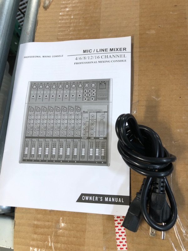 Photo 3 of *GENTLY USED* Weymic MX-120 Professional Mixer (12-Channel) with Graphic Equalizer and DSP Effect w/USB Drive for Recording Input, XLR Microphone Jack, 48V Power, RCA Output MX-12-Channel