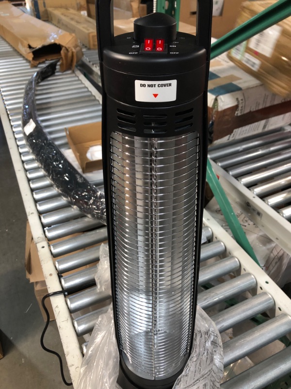 Photo 1 of **USED** Patio Heater, Portable Electric Heater, 1200W, with 60°Oscillating, 180min Timer, Tip-over Protection
