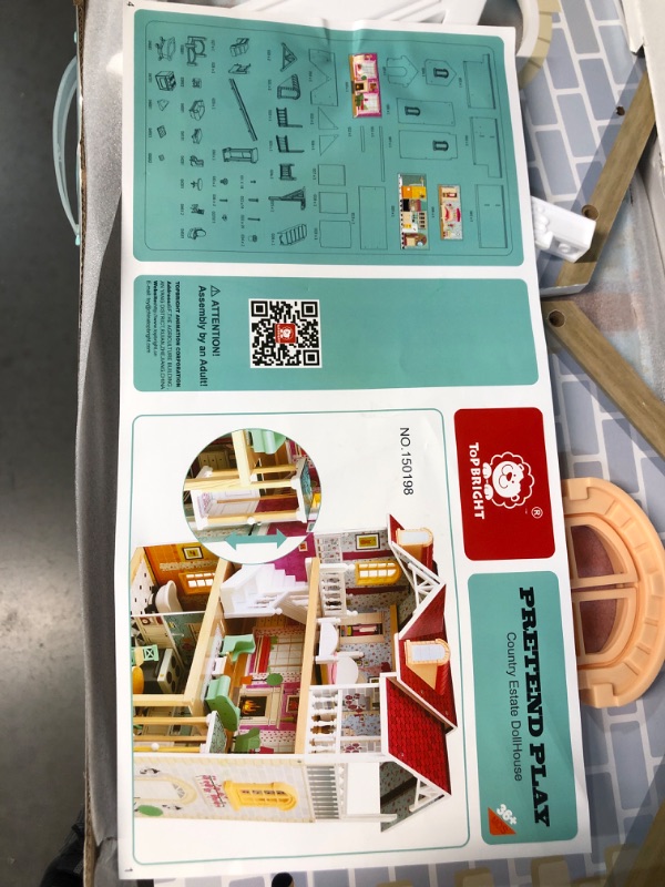 Photo 1 of *USED* TOP BRIGHT Wooden Dollhouse with Elevator Dream Doll House