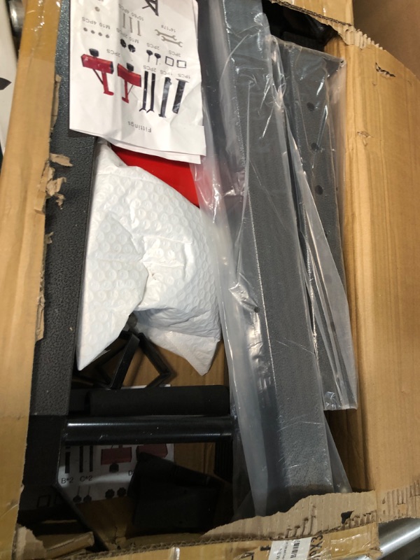 Photo 1 of BESTHLS Adjustable Squat Rack Stand with Barbell Rack Weight Plate Holder, J Hooks,Dip Bar Station for bench Press Strength Training Max Load 550LBS Suitable for Gym and Home Fitness