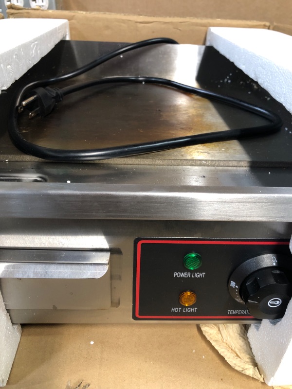 Photo 4 of *SEE IMAGES** PNKKODW 1500W Commercial Griddle,14” with Griddle Accessories 15x14"