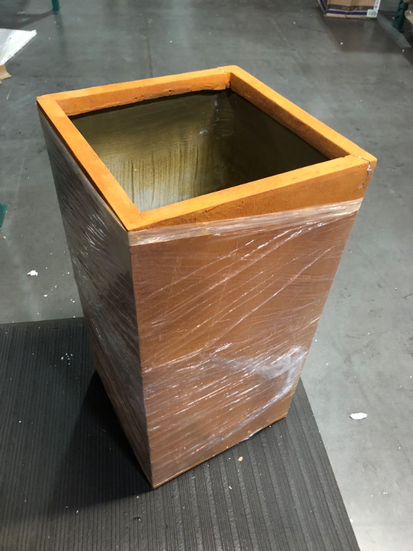 Photo 3 of ****all corners on top are cracked****
Kante 28" H Rectangle Faux Weathering Steel Finish Lightweight Concrete Tall Modern Planter