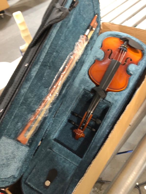 Photo 3 of 1/8 Kid Violin Set, Small Astonvilla Spruce Curly Maple Violin with Box Rosin String Sticker for Kids