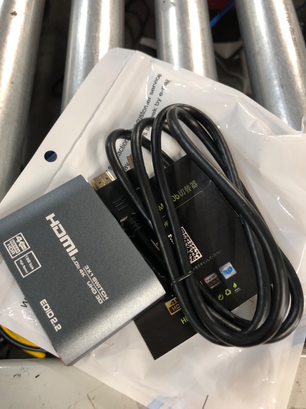 Photo 2 of 4K@60Hz HDMI Switch 3 in 1 Out Aluminum Alloy?with 4FT HDMI 2.0 Cable?, avedio links 3x1 HDMI Multi Port Switch, 3 Way HDMI Selector Switcher Support HDCP 2.2, HDR 10, for Fire TV Stick, PS5, PS4