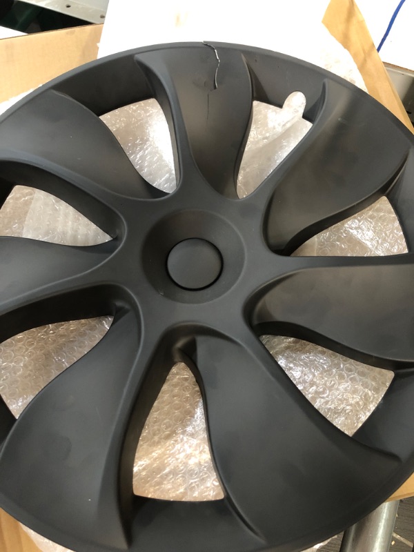 Photo 3 of ***ITEM IS DAMAGED SEE ALL PICTURES****
KAVANIC Fits Tesla Model Y Wheel Cover Hubcap 19 Inch Matte Black Support Logo Symmetry Design 