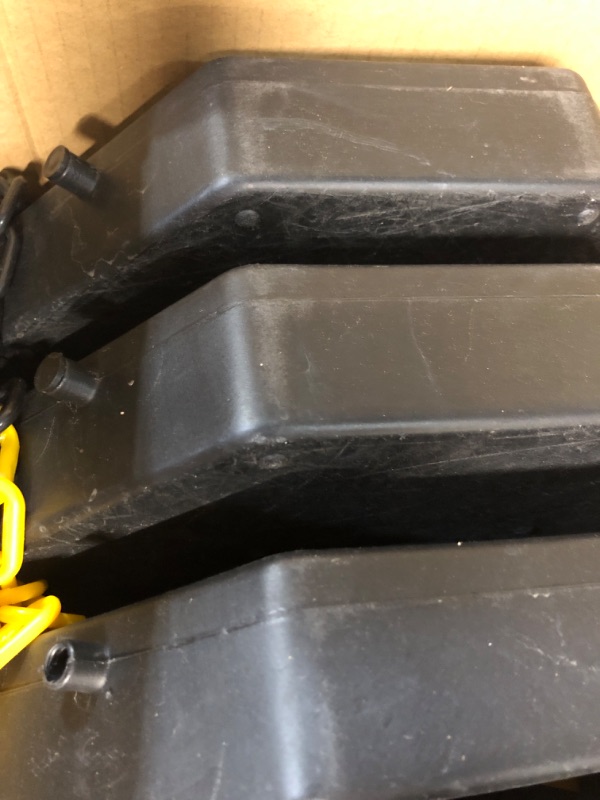 Photo 1 of ***see photos for damage****
[2 Pack] Traffic Delineator Post Cones with Fillable Base, Portable Parking Pole Barrier with 8ft Chain,