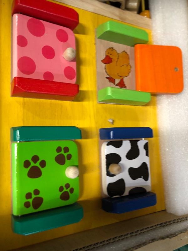 Photo 3 of Battat - Wooden Activity Cube - Discover Farm Animals Activity Center for Kids 1