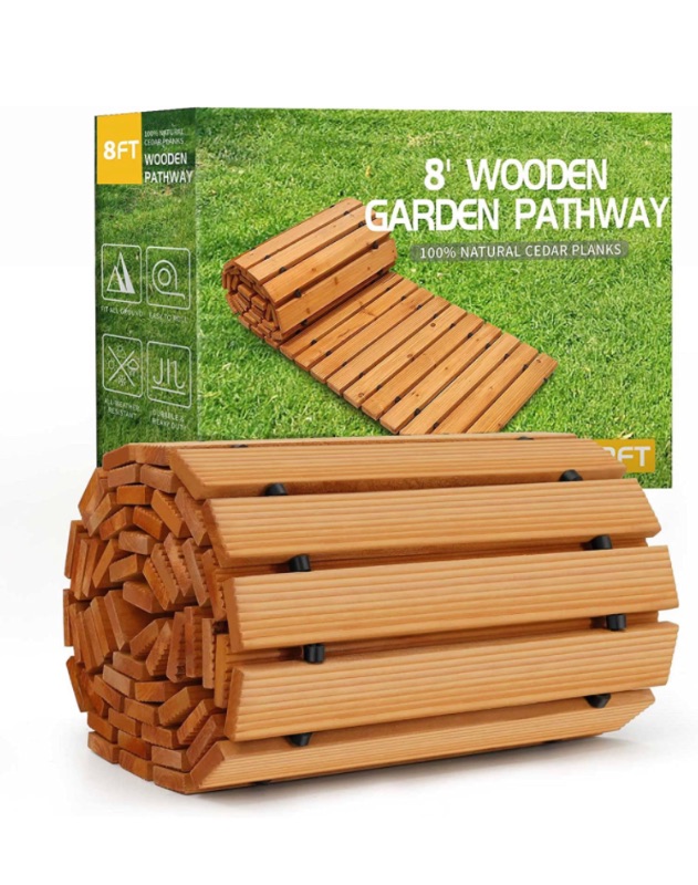 Photo 1 of  Wooden Garden Pathway,Outdoor dark brwon