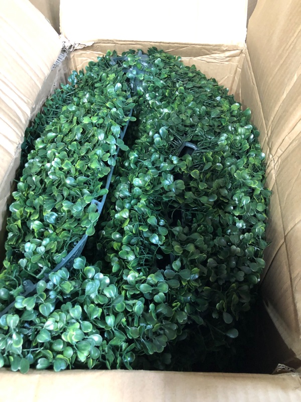 Photo 2 of  2 Packs 18.9-inch Artificial Plant Topiary Balls for The Front Door, 