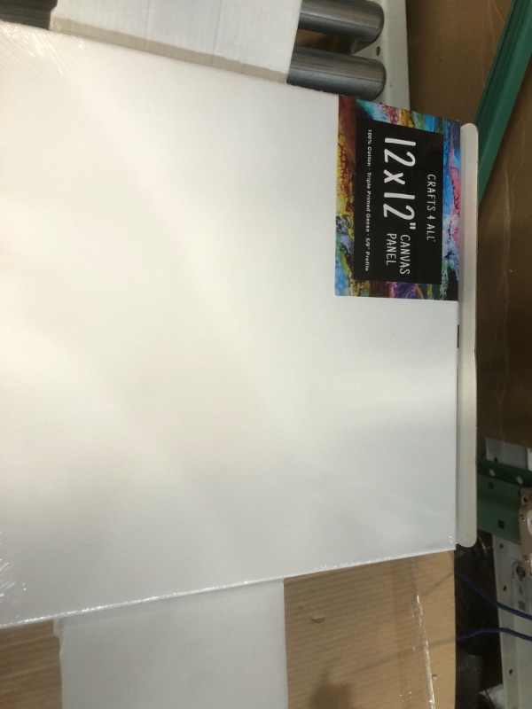 Photo 2 of Crafts 4 All Stretched Canvas Boards for Painting - 8 Pack of 12x12 Blank Art Canvases, Framed Canvas for Painting with Acrylic & Oil Paint, Pencil, Pastels, Charcoal white 12x12 CFA-ACS-Cnvs11x14-8pk