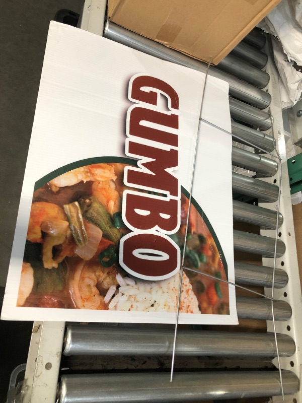 Photo 2 of [bent] Gumbo 18"x24" outdoor sign stake