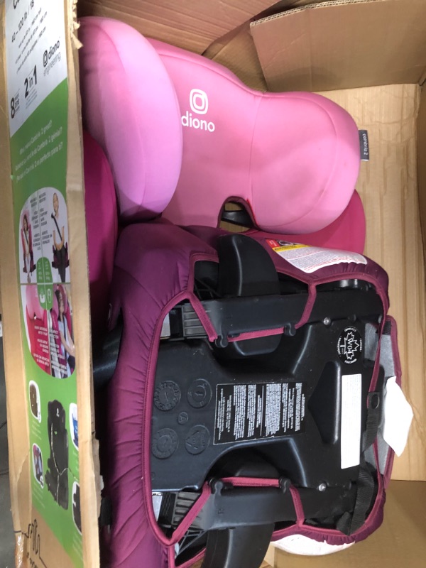 Photo 4 of Diono Cambria 2 XL 2022, Dual Latch Connectors, 2-in-1 Belt Positioning Booster Seat Pink