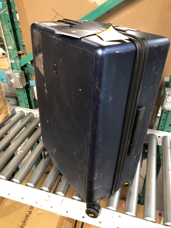 Photo 2 of **USED AND HAS SCUFF MARKS**
LEVEL8 Checked Luggage 24 inch, Large Suitcase with Wheels Black Checked-Medium 24 Inch