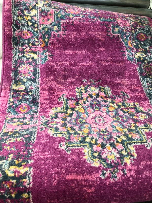 Photo 2 of *USED*Nourison Passion Fuchsia 2'2" x 10' Area -Rug,