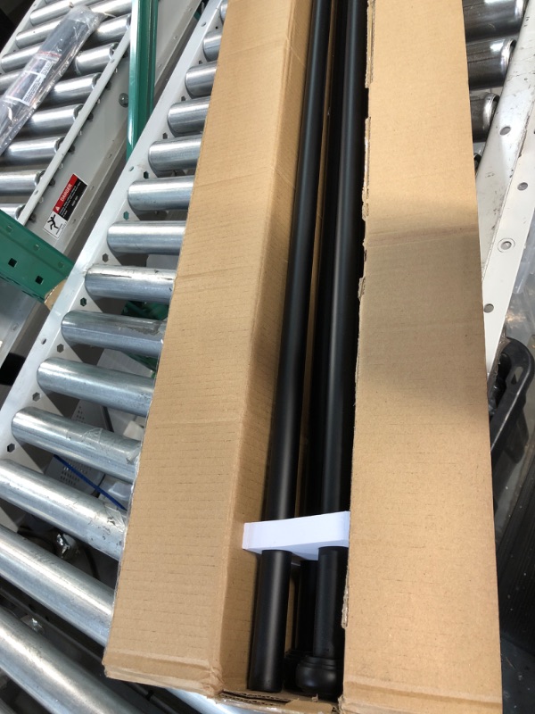 Photo 1 of 1 inch Curtain Rods,Curtain Rods for window 66 to 120,Black 
