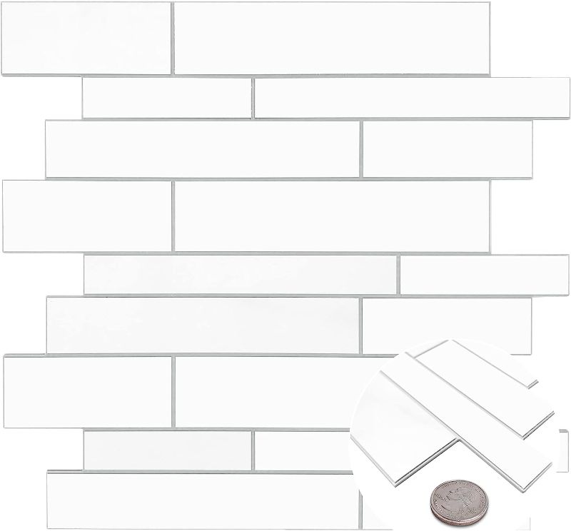 Photo 1 of 
SUNWINGS Peel and Stick Backsplash Stone Composite Self Adhesive Tiles, 12”x 11.22” 10 Pieces 