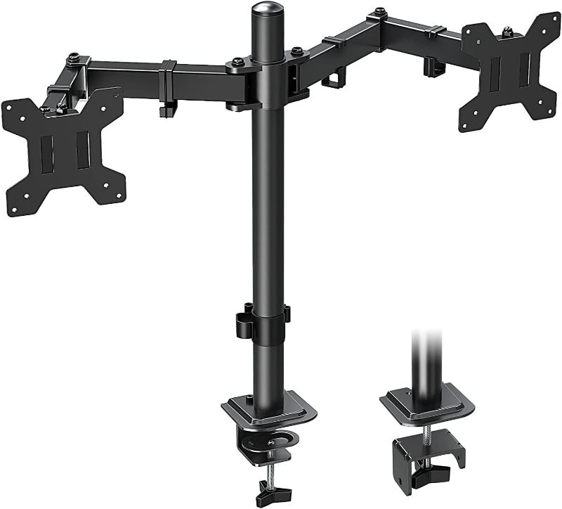 Photo 1 of MOUNTUP Dual Monitor Desk Mount, Fully Adjustable Dual Monitor Arm for 2 Max 32 Inch Computer Screens up to 17.6lbs,