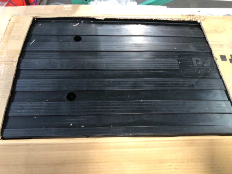 Photo 1 of Car Driveway Curbside Bridge Ramp & Curb Ramp - Heavy Duty Rubber Threshold Ramp - Also for Loading Dock, Garage, Sidewalk, Truck, Scooter, Bike, Motorcycle Bridge Ramp + Threshold Ramp