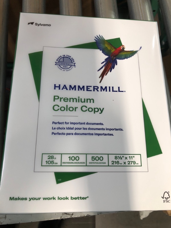 Photo 2 of Hammermill Printer Paper, Premium Color 28 lb Copy Paper, 8.5 x 11 - 1 Ream (500 Sheets) 