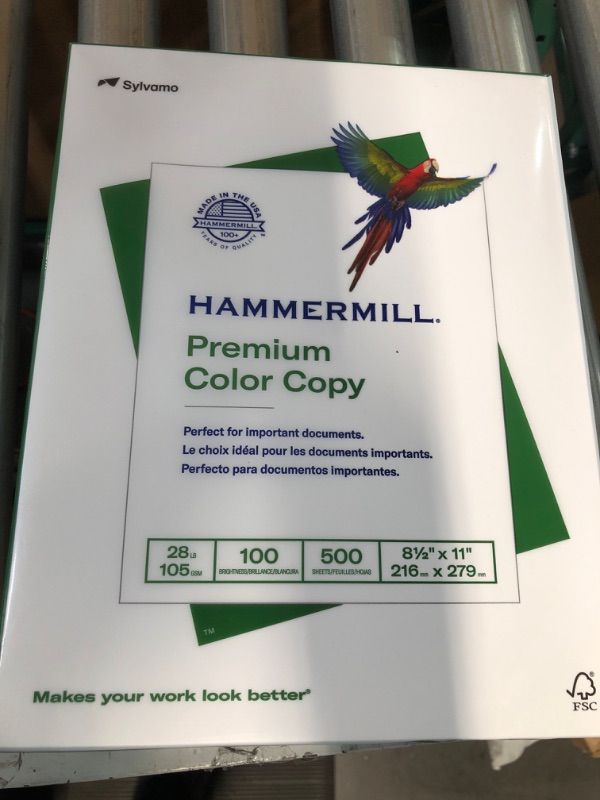 Photo 1 of Hammermill Printer Paper, Premium Color 28 lb Copy Paper, 8.5 x 11 - 1 Ream (500 Sheets) 