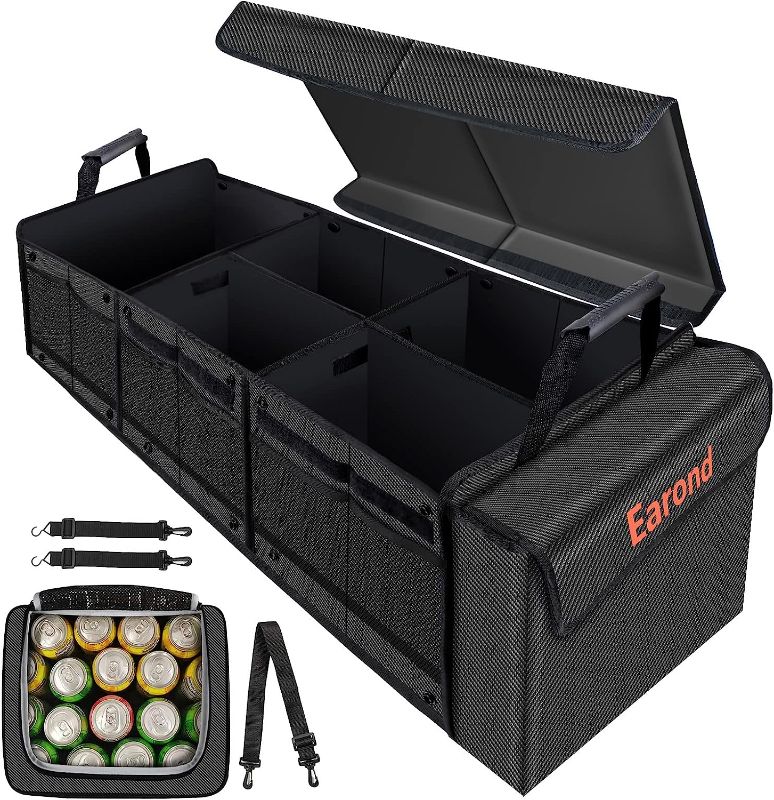 Photo 1 of *SEE NOTES* EAROND Car Trunk Organizer with Portable Leakproof Cooler Bag,Foldable Cover,Adjustable Securing Straps,Collapsible Trunk Organizer