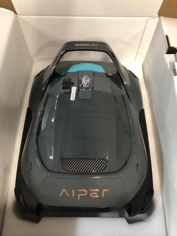 Photo 2 of (2023 Upgrade) AIPER Seagull Plus Cordless Pool Vacuum, Robotic Pool Cleaner Lasts 110 Min, Stronger Power Suction, LED Indicator, Ideal for Above/In-Ground Flat Pools up to 60 Feet