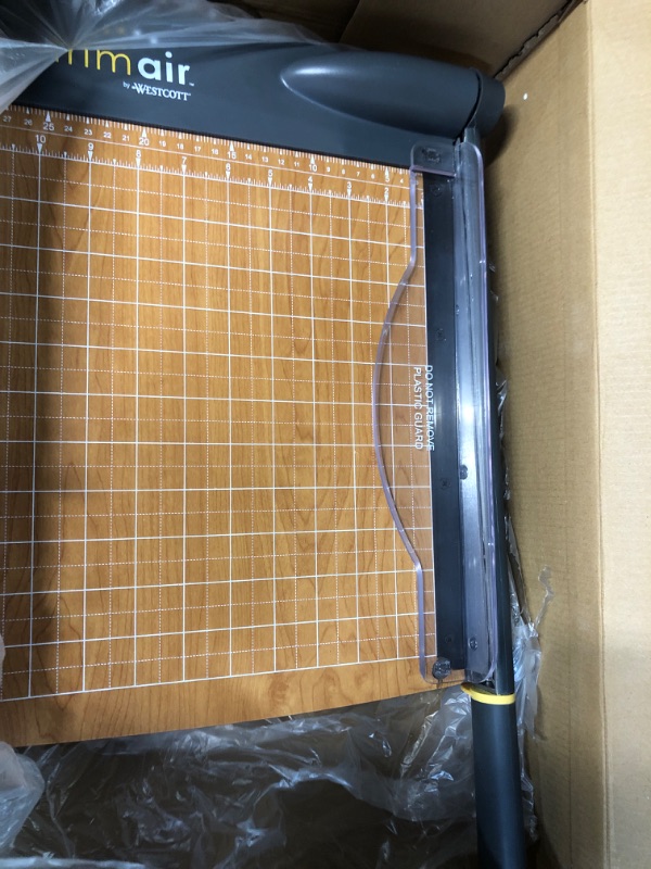 Photo 1 of Westcott 12'' TrimAir Anti-Microbial Wood Guillotine Paper Cutter & Paper Trimmer, 30 Sheet (15106) 12-inch