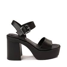 Photo 1 of JayGate Women’s Platform Sandals Chunky Block Heeled Open Toe SIZE 5.5 BLACK