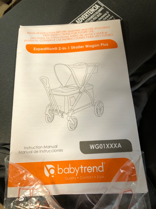 Photo 1 of Baby Trend Expedition 2-in-1 Stroller Wagon PLUS, Ultra Grey
