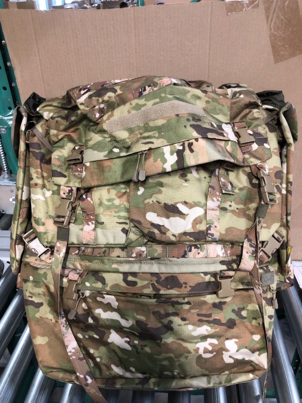 Photo 3 of Akmax.cn Military Backpack Army Rucksack, MOLLE 2 Medium Tactical Assault Pack with Frame, Multicam Flecktarn