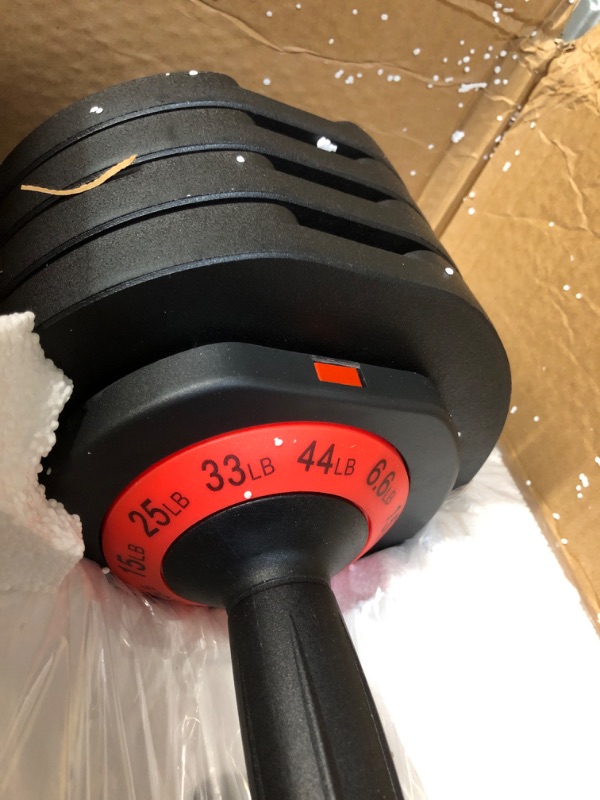 Photo 4 of **sold for parts or repair**weight falls off the bar**
IPOW Adjustable Dumbbell 44 LB Single Black Dumbbell Set 