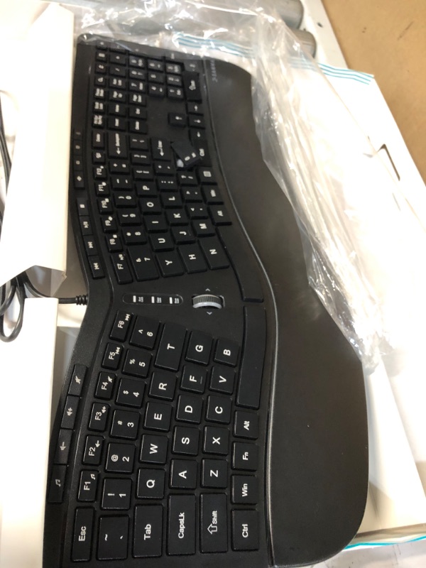 Photo 5 of Wired Ergonomic Keyboard, Curved Spilt Keyboard 