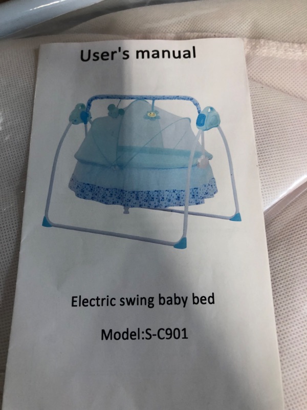 Photo 5 of LOYALHEARTDY Baby Cradle Swing 5 Speed Electric Stand Crib Auto Rocking Chair Bed 