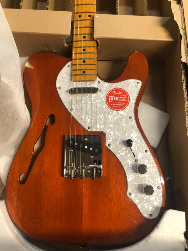 Photo 4 of (SEE NOTES) Squier by Fender Classic Vibe 60's Telecaster Thinline - Maple Fingerboard - Natural