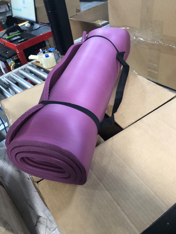 Photo 2 of (SEE NOTES)Yoga Mat with Yoga Mat(72"L x 24"W x 1/4 Inch Thick) PURPLE/PINK